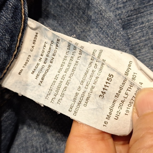 Q women's Lee straight leg stretch slimming plus size jeans 16 - Picture 5 of 5